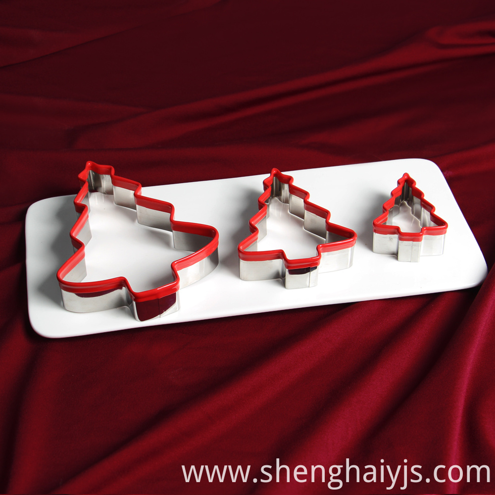 3pcs Stainless steel tree shaped cookie cutter set 3pcs Stainless steel tree shaped cookie cutter set
